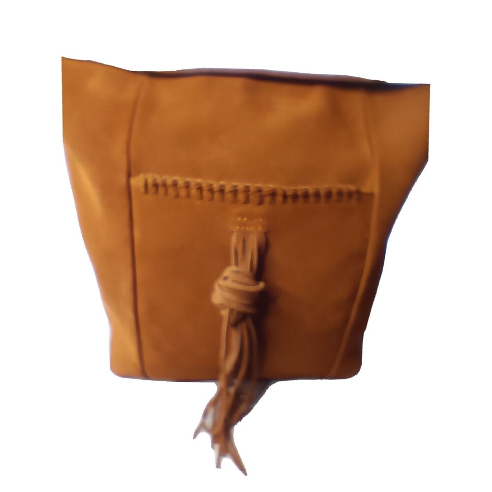 Lucky Brand Carmen Shoulder Bag Brown Suede Leather Small Handbag  Boho Y2K - Picture 3 of 8